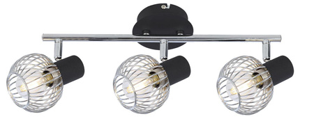 Candellux plafon (reflektorki) Oslo 3xE14 czarny/chrom 93-61850