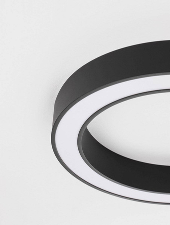 Luces Exclusivas plafon LED Claro 50W 1400lm 3000/4000K czarny Ø60cm LE42685