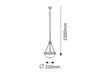 Rabalux lampa wisząca Marlene 2xE27 brązowo/biała 8547