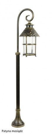 Su-ma lampa stojąca zewnętrzna Toledo E27 czarna/patyna 116cm IP23 K 5002/2/R