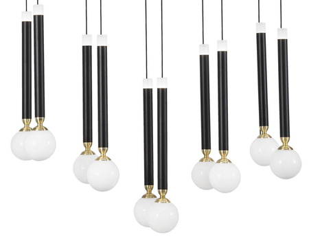 Luces Exclusivas lampa wisząca LED Union 10x(5W 240lm 3000K) 50W 2400lm czarno/mosiężno/biała LE41812