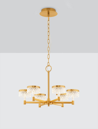 Luces Exclusivas lampa wisząca LED Mineros Ø 70,7 cm 38W 2399lm 3000K IP20 złota LE44585