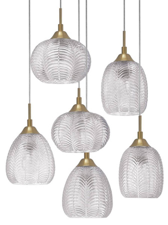 Luces Exclusivas lampa wisząca Alcala 6xE27 złota LE41855