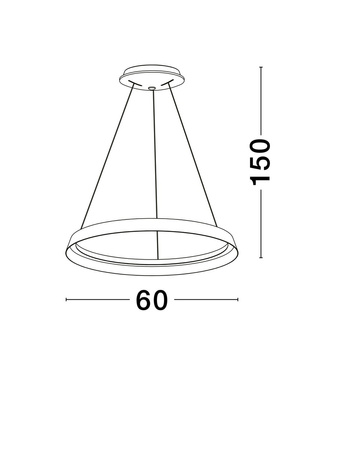 Luces Exclusivas lampa wisząca LED Batallas ściemnialna Ø 60 cm 38W 2564lm 2700-4000K IP20 brązowa LE44649