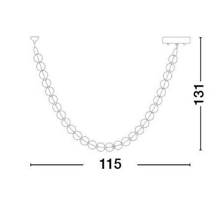 Luces Exclusivas lampa wisząca LED Moca ściemnialna 69W 5524lm 3000K IP20 chrom LE44209