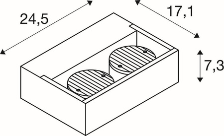 SLV kinkiet zewnętrzna LED Eskina double 2x(13,5W 1100lm 3000/4000K) 27W 2200lm antracytowy 1006314