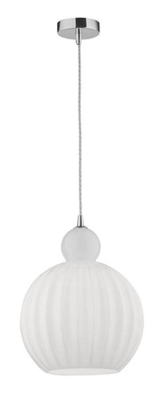 Luces Exclusivas lampa wisząca Aviles E27 biała/chrom LE41885