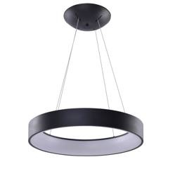 Azzardo SMART lampa wisząca LED Solvent R 45 32W 2680lm 3000/6000K czarna Ø45cm AZ3966