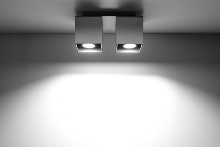 Sollux plafon Quad 2 2xGU10 szary SL.0064