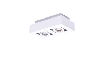 Azzardo plafon techniczny Nikea 2 2xGU10 biały AZ4434