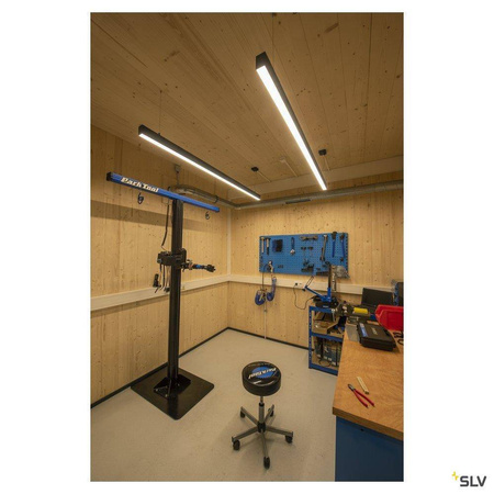 SLV lampa wisząca LED Glenos 85W 6600lm 4000K czarna 1001409