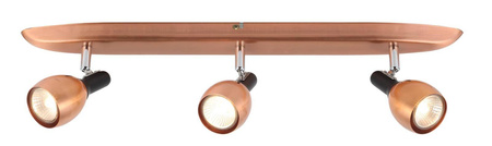Candellux plafon (reflektorki) Cross 3xGU10 miedziany 93-32782