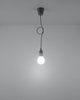 Sollux lampa wisząca Diego 1 E27 szara SL.0575