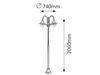 Rabalux latarnia Konstanz 3xE27 czarna 206cm IP44 8248