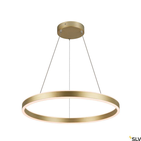 SLV lampa wisząca LED One 60 Phase 24W 830lm 2700/3000K 130° ściemnialna mosiężna Ø60cm 1005177