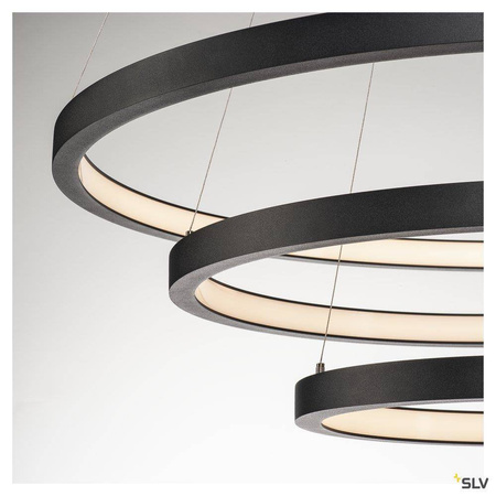 SLV lampa wisząca LED Halo 65W 4200lm 3000/4000K czarna 1002913