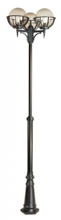 Su-ma latarnia Kule z koszykiem 250 3xE27 czarna/patyna 185-285cm IP43 OGMWN 3 KPO 250 FU