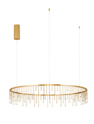 Luces Exclusivas lampa wisząca LED Huaraz ściemnialna Ø 100 cm 36W 3115lm 3000K IP20 złota LE44457