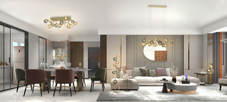 Aviano Lighting lampa podłogowa LED Metz G9 9x3,5W 3510lm 3000K żarówki w zestawie wys. 140 cm złota 3015-904