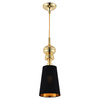 Step Into Design lampa wisząca Queen-1 E27 czarno/złota MP-8846-18 black gold