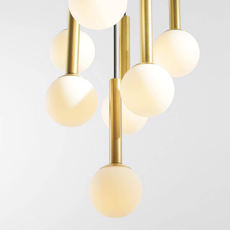 Aldex lampa wisząca Riu 7 7xG9 czarno/mosiężna 1103T1