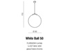 Azzardo lampa wisząca White Ball 50 E27 biała Ø50cm AZ1329