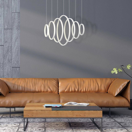 Milagro żyrandol / lampa wisząca LED Vertigo 7x(12,3W 860lm 4000K) 86W 6020lm biała ML335