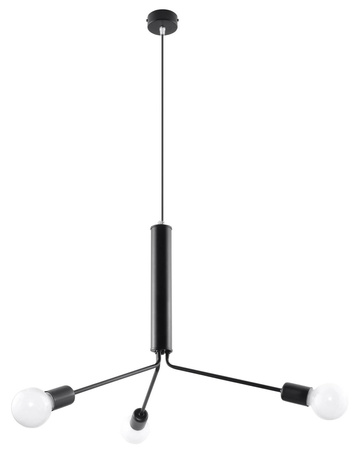 Sollux żyrandol / lampa wisząca Duomo 3d E27 czarna SL.0303