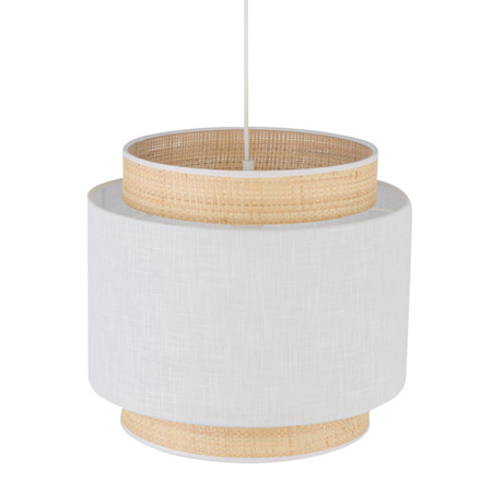 TK Lighting lampa wisząca Boho E27 biało/naturalna 5653