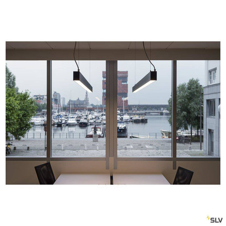 SLV lampa wisząca LED Glenos 85W 6600lm 4000K czarna 1001409