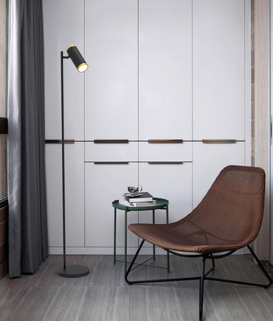 Aviano Lighting lampa podłogowa LED Toulouse ściemnialna 10W 1050lm 3000K wys. 155 cm czarno/złota 3003-104