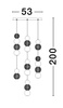 Luces Exclusivas lampa wisząca LED Ponce 42W 3289lm 3200K złota LE42702