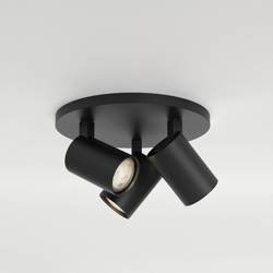 Astro plafon (reflektorki) Ascoli Triple Round 3xGU10 Ø22cm czarny mat 1286082