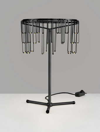 Luces Exclusivas lampa stołowa LED Huaraz ściemnialna Ø 40 cm 14W 953lm 3000K IP20 wys. 46 cm czarna LE44716