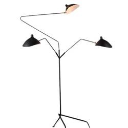 Step Into Design lampa podłogowa Crane 3F 3xE14 czarna 210cm F8703