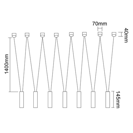 Orlicki Design lampa wisząca Viva VII 7xG9 czarna OR84344