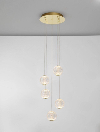 Luces Exclusivas lampa wisząca LED Cana 21W 1595lm 3200K złota LE42693