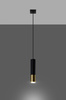 Sollux lampa wisząca Loopez 1 GU10 czarno/złota SL.0952