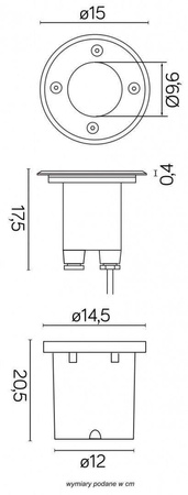 Su-ma oczko chodnikowe (najazdowe) Mix GU10 stalowe IP67 5725 C