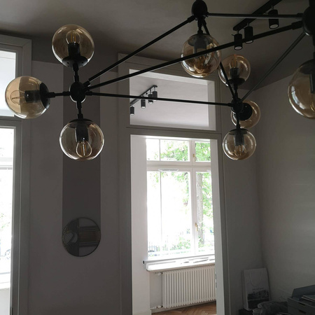 Step Into Design żyrandol / lampa wisząca Astrifero 15 15xE27 czarna ST-9047-15 transparent