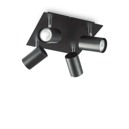 Ideal Lux plafon (reflektorki) Spot 4xGU10 czarny 156781