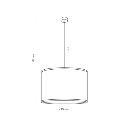 TK Lighting lampa wisząca Liberia E27 czarno/naturalna 4727
