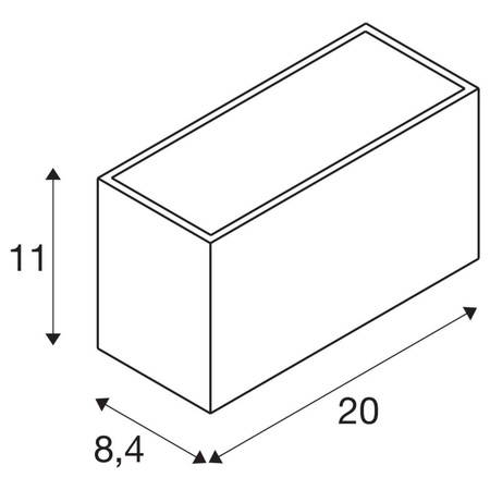 SLV kinkiet zewnętrzny LED Sitra M 14W 1700lm 3000/4000K 95° biały IP44 1005153