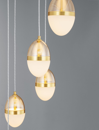 Luces Exclusivas lampa wisząca LED Arena Ø 45 cm 59W 6112lm 3000K IP20 czarno/złota LE44331