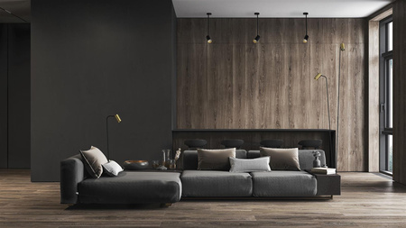 Nowodvorski lampa podłogowa Mono II 2xGU10 czarno/mosiężna 212cm 7712