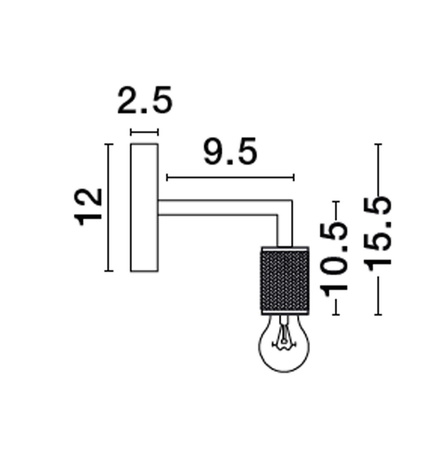 Luces Exclusivas kinkiet LED Bajio E27 1x12W IP20 złoty LE43610