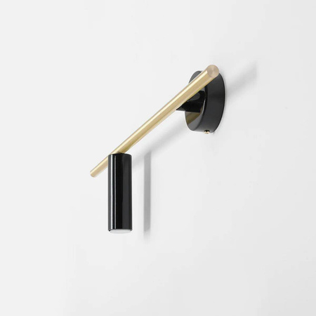 Aldex kinkiet (lewy) Trevo GU10 czarno/mosiężny 1083C40