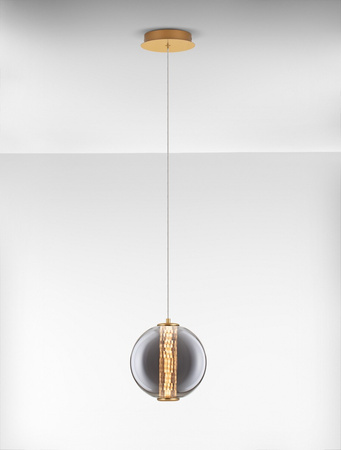 Luces Exclusivas lampa wisząca LED Morros Ø 22 cm 8W 934lm 3000K IP20 złoto/czarna LE44489