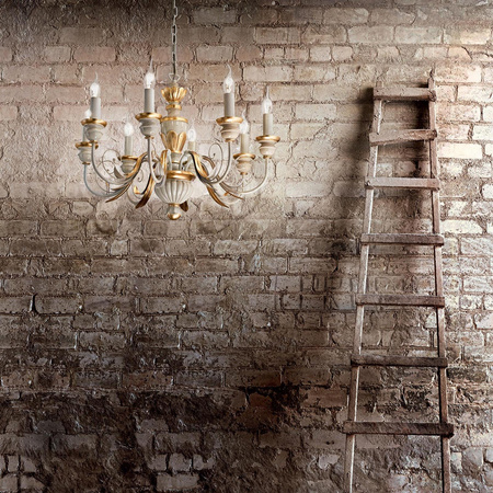 Ideal Lux żyrandol / lampa wisząca Firenze 8xE14 biała 012872