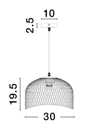 Luces Exclusivas lampa wisząca LED Baque Ø 30 cm E27 1x12W IP20 czarna LE43432